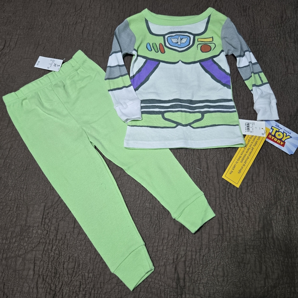 Disney Toy Story Buzz Lightyear Costume PJ Set, toddler 2T or 3T choose size - Picture 1 of 10